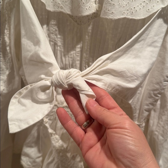 NWT Sea New York Vienne Ruffled Broderie Anglaise Cotton Blouse 12 - Picture 10 of 12